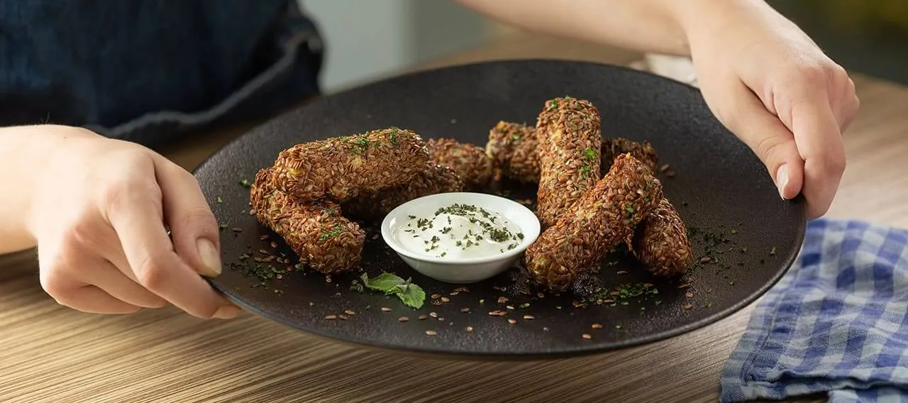 Croquetas de pollo y linaza