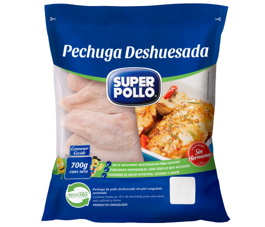 pechuga deshuesada congelado super pollo