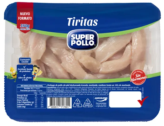 Tiritas de pollo