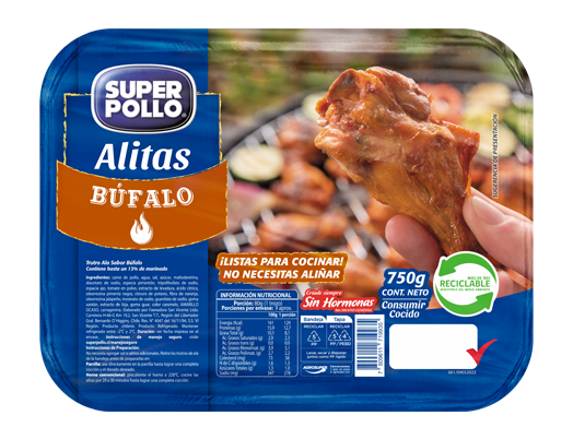 alitas super pollo búfalo