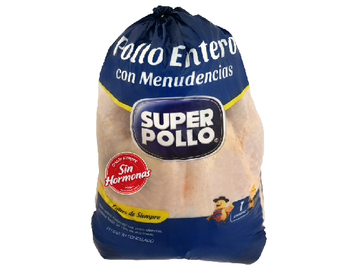 pollo entero con menudencias congelado super pollo