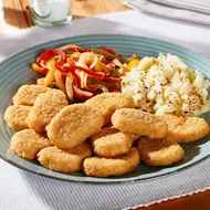 Nuggets de pollo con puré de camote