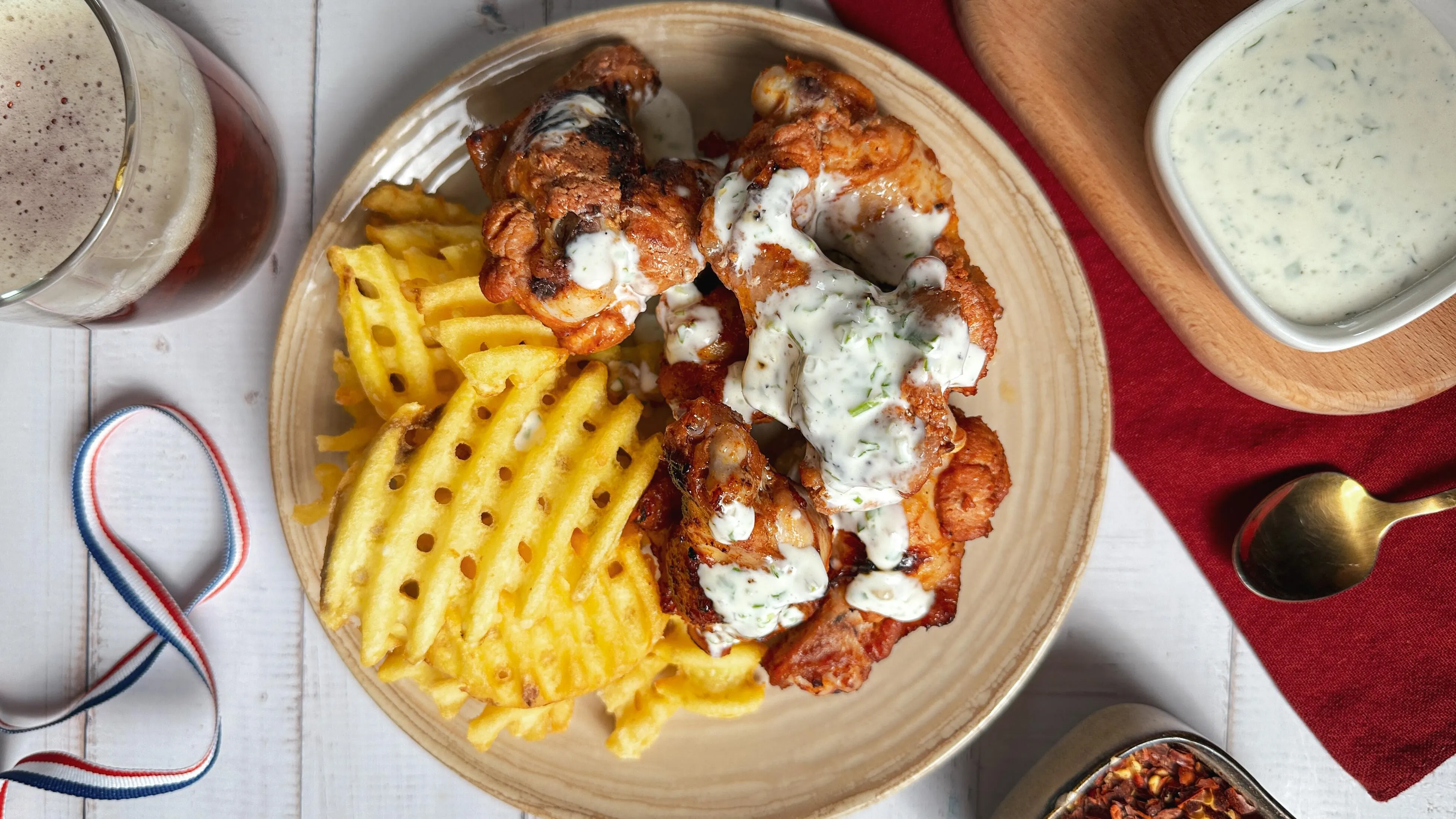 Alitas de pollo gringas