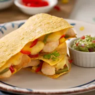 Quesadilla de pollo y verduras