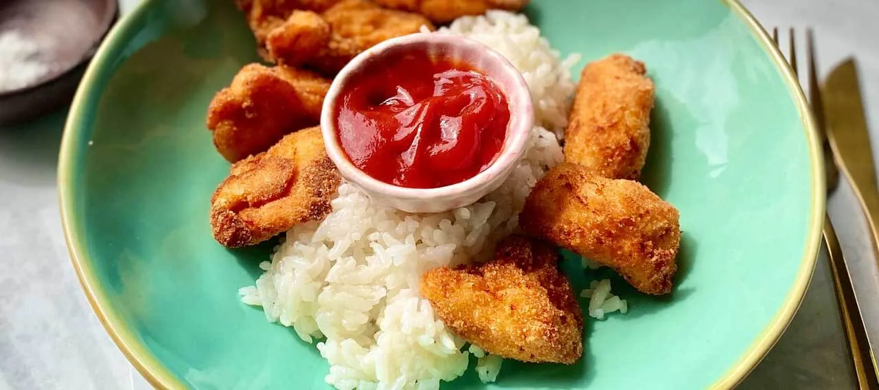 Pollo crispy con arroz