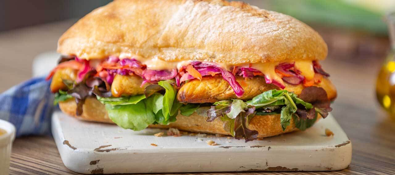 Receta de Sándwich de pollo al curry Super Pollo