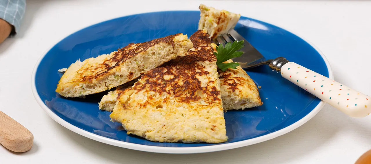 Tortilla de pollo y verduras