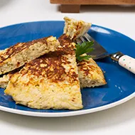 Tortilla de pollo y verduras